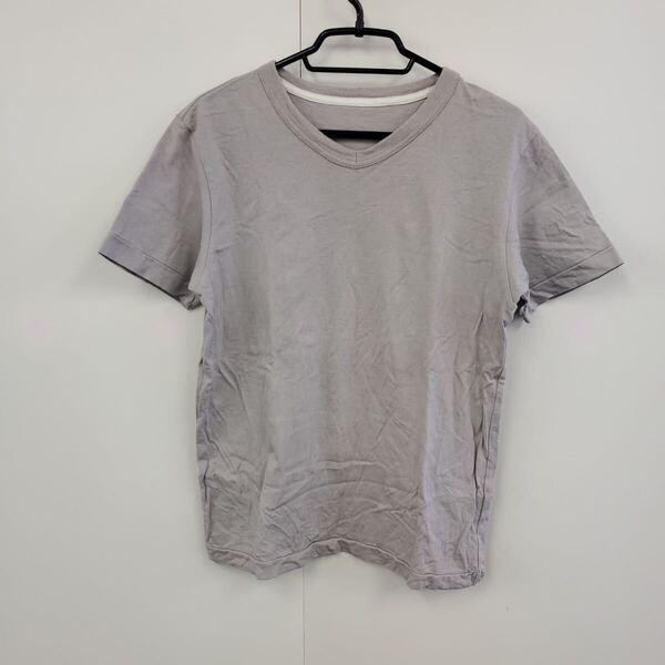 Fit 半袖Tシャツ S 100%綿 グレー シンプル カジュアル B322