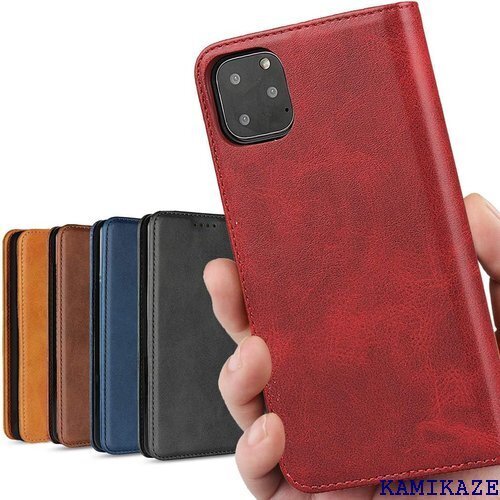 iPhone 11 pro ケース 手帳型 アイフォン 能 シンプル 落ち着いた色 スマホ 保護 レトロ レッド 116