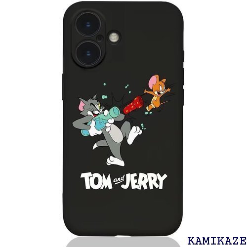 トムとジェリー iphone16 用 ケース スマホケ iワイヤレス充電対応 iphone16 シリコーンケース 3035