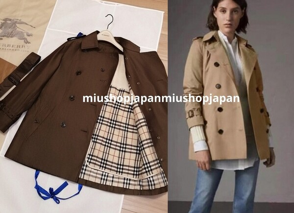 本物上質● バーバリーロンドン BURBERRY LONDON トレンチコート ノバチェック ベージュ バーバリー ショート丈 茶色 M