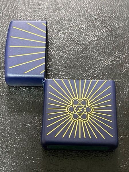 zippo ネイビー 外側ケース アウター 前面加工 希少モデル 2017年製