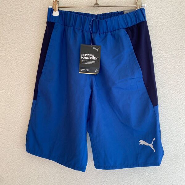新品 プーマ PUMA ボトムス ハーフパンツ ショートパンツ 半ズボン ブルー 150 キッズ ジュニア 男の子 サッカー フットサル 青