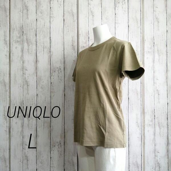 UNIQLO レディース クルーネック Tシャツ 半袖 コットン L 47