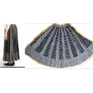 マライカ バグルージオメトリックプリント スカート(A・ネイビー) Freeサイズ