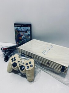 動作品 PS2 本体 プレステ2プレイステーション2PlayStation2 SCPH-55000 GT 白+コントローラ+ゲーム セット希少品(Z-14)