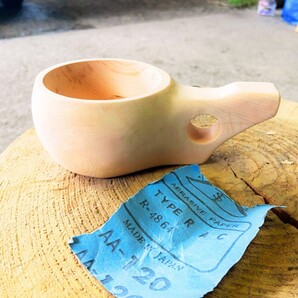 至高の珈琲を ククサキット 紙やすり 天然ワックスセット 高級木曽檜