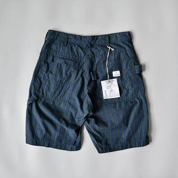 【未使用 ENGINIEERED GARMENTS Painter Shorts ブラックウォッチコットン 表記XS USA製】ワーク&トラッドソースショーツ実寸W30
