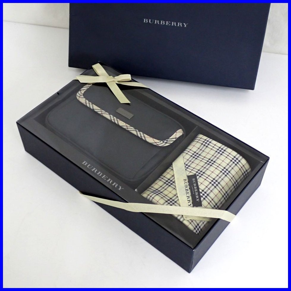 BURBERRY バーバリー ノバチェック ポーチ ハンカチ セット