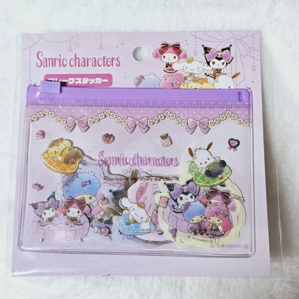匿名 サンリオ キキララ プリン ポチャッコ シナモロール クロミ マイメロディ サンキューマート フレークシールステッカー