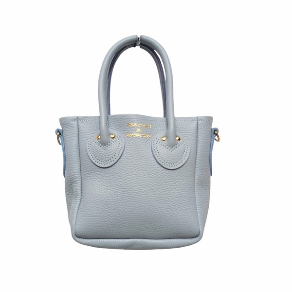 ③ 美品 YOUNG&OLSEN ヤングアンドオルセン EMBOSSED LEATHER TOTE D XS QUARRY GREY YO2401-GD001 ミニトートバッグ ハンドバッグ