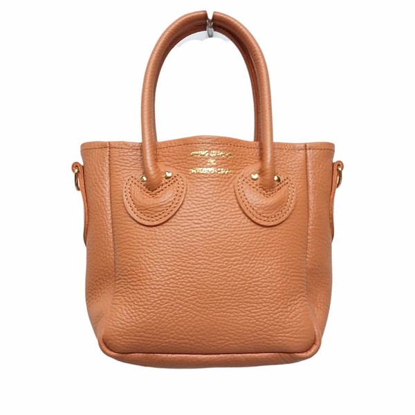 ⑦ 美品 YOUNG&OLSEN ヤングアンドオルセン EMBOSSED LEATHER TOTE D XS GOLDEN BROWN YO2401-GD001