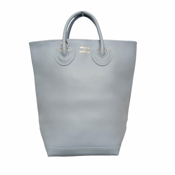 ⑪ 美品 YOUNG&OLSEN ヤングアンドオルセン EMBOSSED LEATHER HAVERSACK M QUARRY GREY YO2401-GD008 2WAY トート ショルダーバッグ