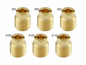 ポッシュフェイス 715610-10 メインジェットセット #85-#110 ケイヒン 全ネジ大(7×8.5タイプ) ライブディオZX 各1個入り バイク