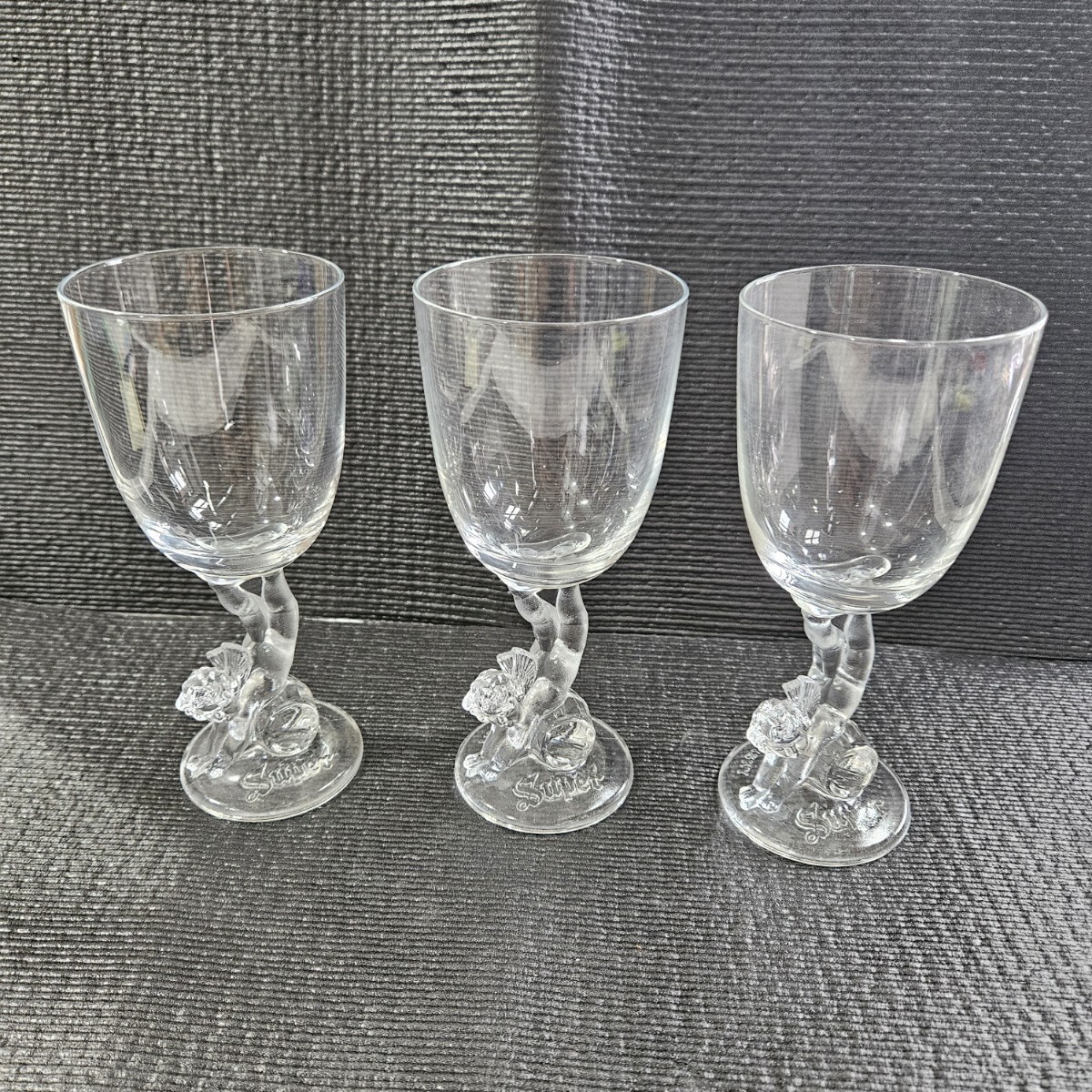 天使のグラス6客 未使用品 ワイン・カクテルグラス スーパー