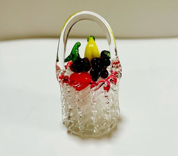 フルーツかご ガラス細工