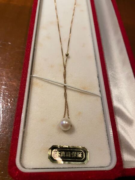 k18 本真珠ネックレス 18k アクセサリー 2.3g