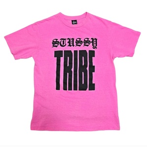 Stussy ステューシー Tシャツ Lサイズ ピンク 蛍光色