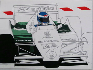 1982 TAG-WILLIAMS 08&KEKE ROSBERG リトグラフ■ケケ・ロスベルグ＆ウイリアムズ ミッシェル・ライモン製作 限定300枚の内＃111 