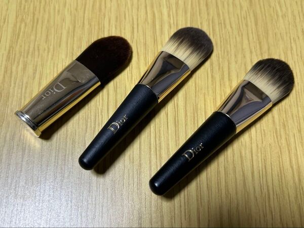 Dior クリスチャン ディオール メイクブラシ 3本セット 化粧筆 フェイスブラシ 化粧道具