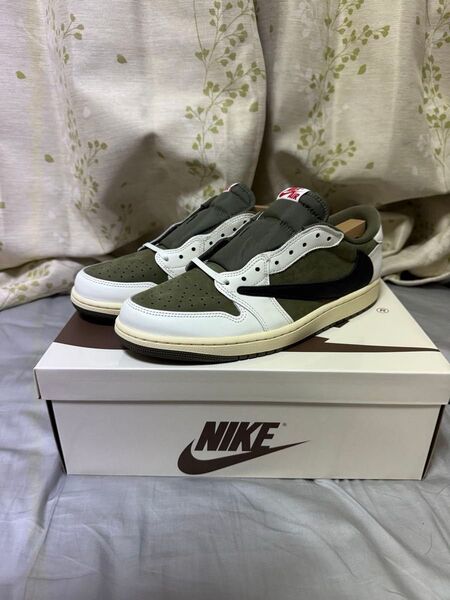 Travis Scott × Nike Air Jordan 1 Low OG SP "Reverse Olive"28センチ