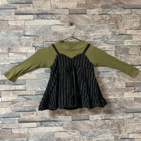 ベビー服 カットソー トップス 長袖 Tシャツ ロンT BREEZE 80 80サイズ 女の子 綿 綿100 秋服 秋 重ね着風