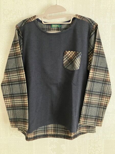 DECOY カットソー トップス 長袖 Lサイズ ネイビー