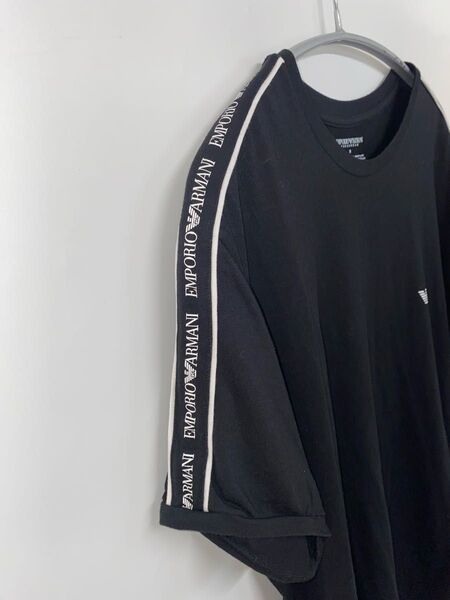 EMPORIO ARMANI Tシャツ シルケットジャージー製 ロゴテープ