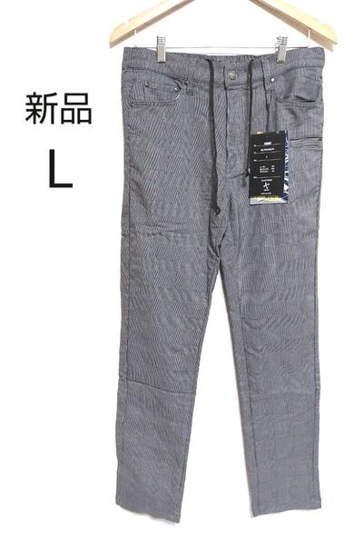 【新品】SAFARI ROOKIE あったか裏起毛 強ストレッチパンツ 暖パン グレンチェック Lサイズ