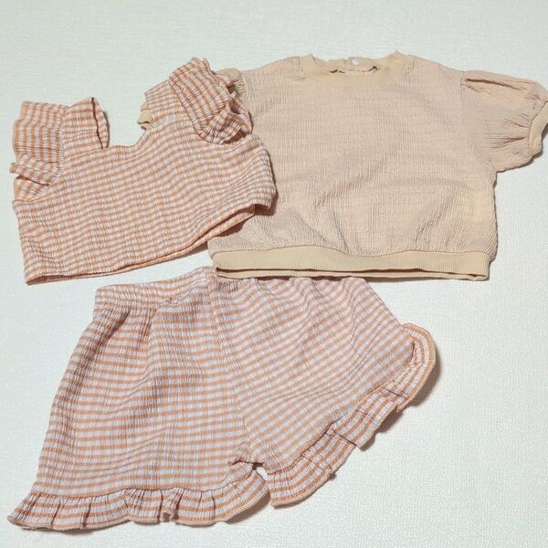 ベビー セットアップ 韓国子供服セットアップ6-9m テータテートtatete a tete半袖70サイズ