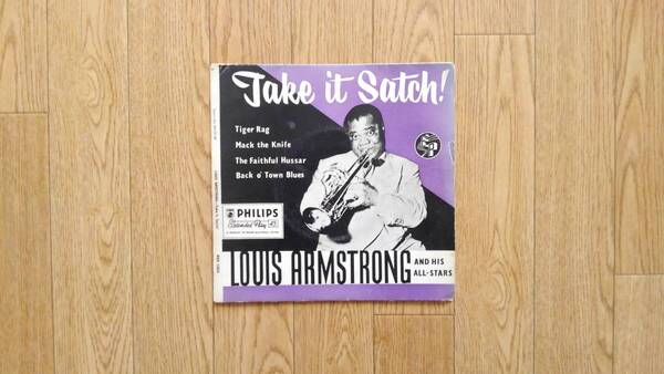 ■ルイ・アームストロング Louis Armstrong エラ・フィッツジェラルド Ella Fitzgerald 直筆サイン入りレコード Take It , Satch!■