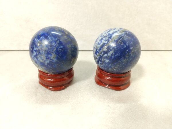 ラピスラズリ丸玉30㍉2個セット天然石