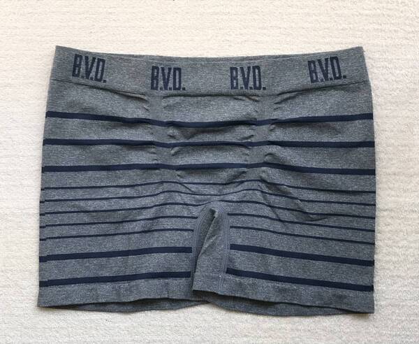 B.V.D ボクサーパンツ Mサイズ ボーダー グレー×ネイビー ☆送料無料