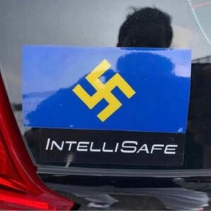 ステッカー③ スウェーデン 国家社会主義戦線 党旗 右翼 北欧 ネオナチ ボルボ