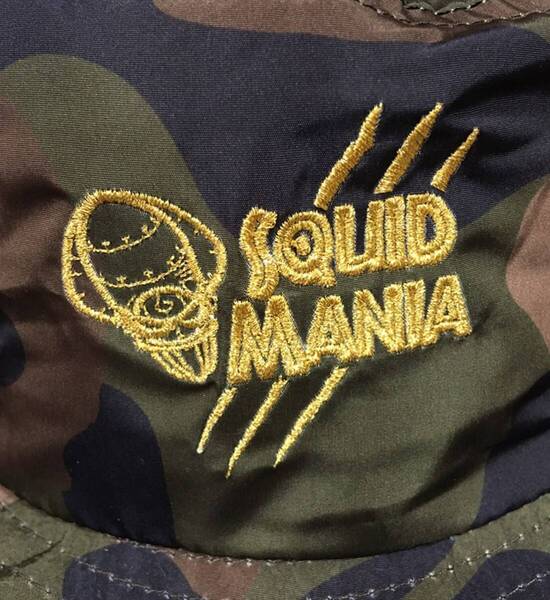 ★新品未使用★ Squidmania スクイッドマニア 悪ロボイカ 超軽量アドベンチャーハット 58cm カモ エギングハット限定 スクマニ
