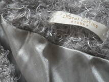 1【新品】chocol raffine robe★size:FREE★￥2990＋税★裏地付き プードルニット ライトグレー_画像4