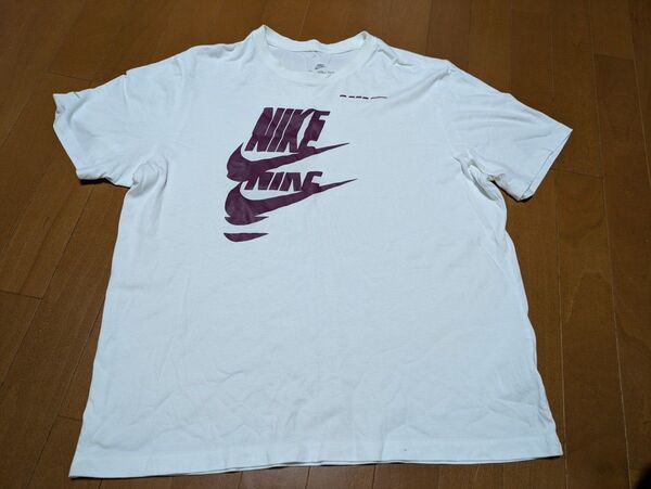 NIKE ナイキ NSW マルチロゴ マルチカラー 半袖 Tシャツ トレーニング スポーツ等 コットン ホワイト 2XL◆中古品◆