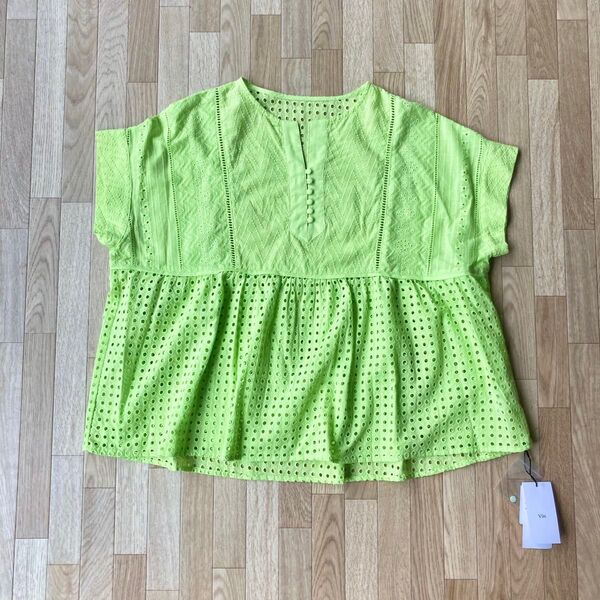 vin レースブラウス ライトグリーン ヤマダヤ スコットクラブ 新品 タグ付