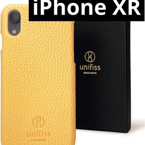unifiss iPhone XR ケース レザー おしゃれ 高級感 イエロー