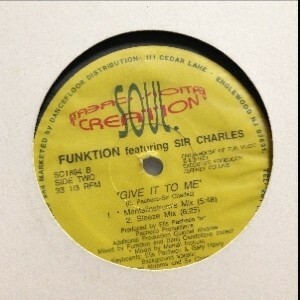 12inchレコード　FUNKTION / GIVE IT TO ME feat. SIR CHARLES