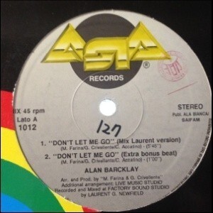 12inchレコード　ALAN BARCKLAY / DON'T LET ME GO