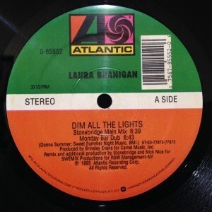 12inchレコード　LAURA BRANIGAN / DIM ALL THE LIGHTS