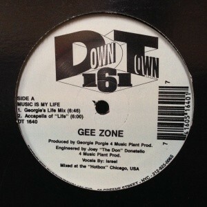 12inchレコード　GEE ZONE / MUSIC IS MY LIFE