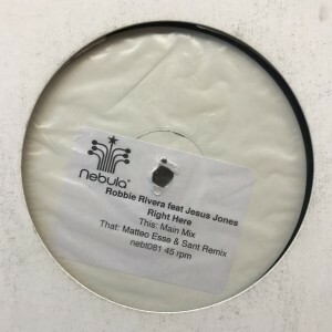 12inchレコード　RPBBIE RIVERA / RIGHT HERE