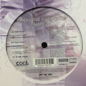 12inchレコード　 BLACKVOGUE SOUNDSYSTEM / FAST CAR