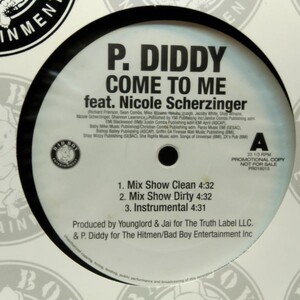 12inchレコード　 DIDDY / COME TO ME feat. NICOLE SCHERZINGER