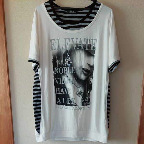 半袖プリントTシャツ 4L