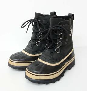 SOREL ソレル ＊CARIBOU　カリブー＊NL1005-011 23cm ＊ブラック系 ＊ウォータプルーフ フルグレインヌバックレザー ＊インナーブーツなし