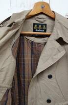 Barbour バブアー ＊T573 THOMPSON TRENCH 　ショートトレンチコート XXL＊お色　カーキ系 ＊Waterproof & Breathable 防水透湿高機能素材 _画像4