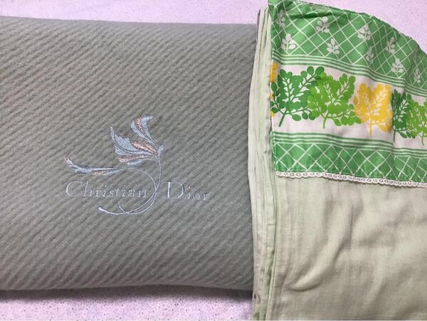 Christian Dior ディオール ウール100%毛布 ガーゼカバー付き