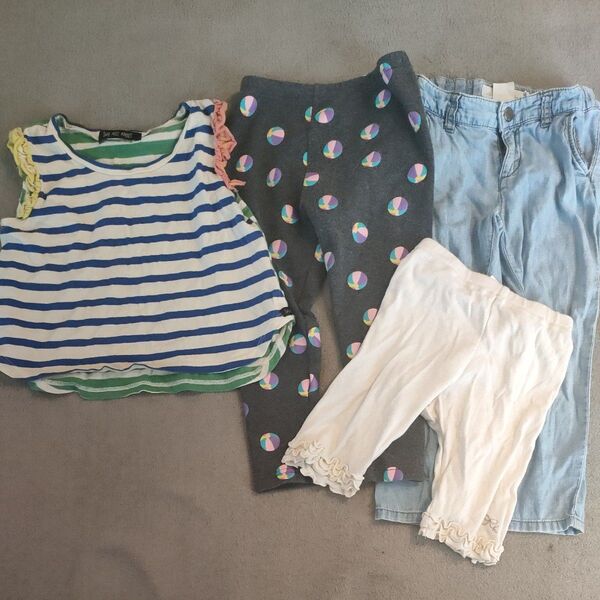 センスオブワンダーH&M hakka kids codycoby 100cm4枚セットパンツ3枚目 ノースリーブ1枚